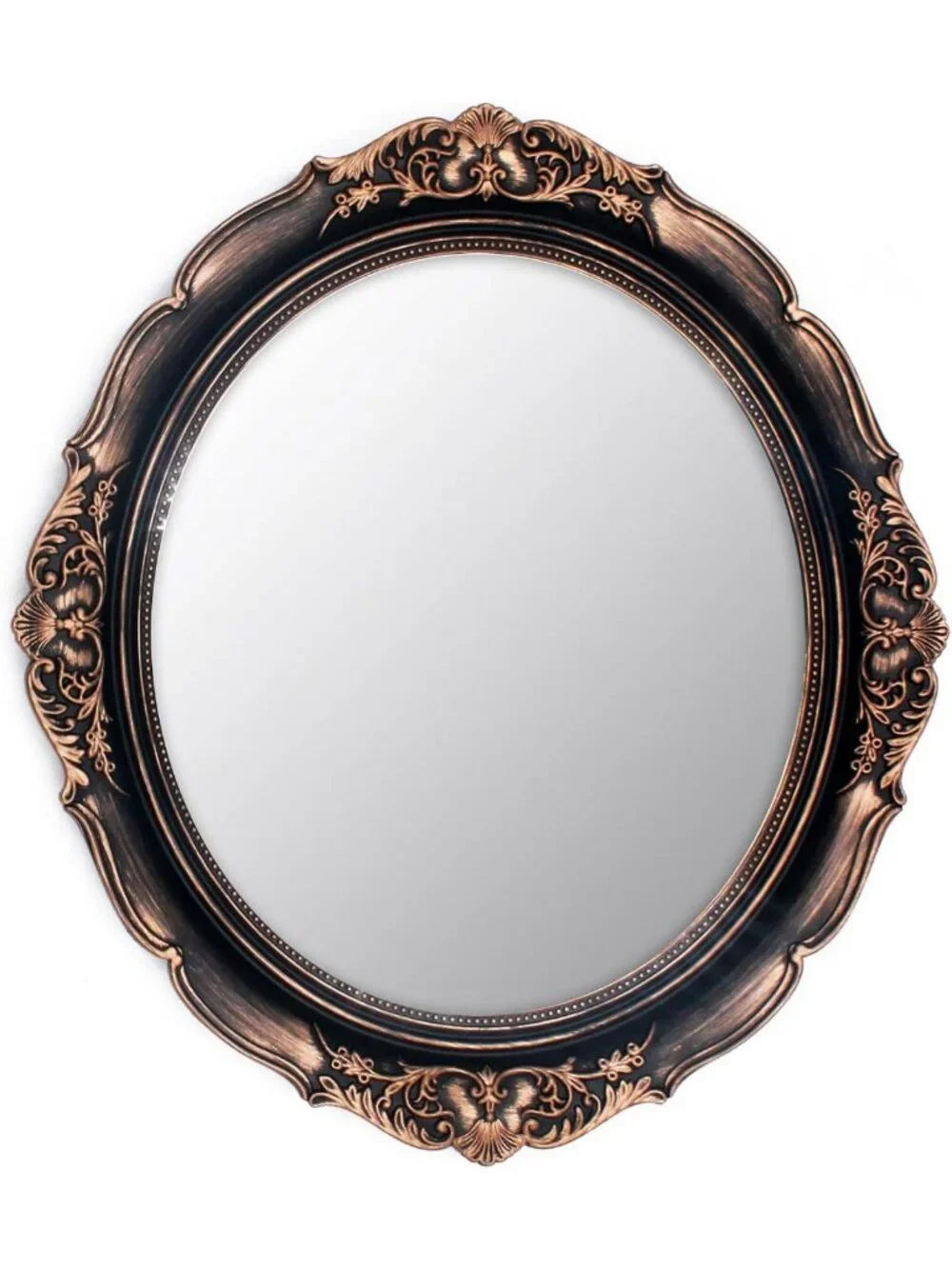 Vintage Oval Decorative Wall Mirror - 13.1x14.8 Inch Hanging Accent for Bedroom